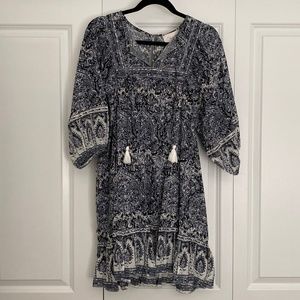 Cleobella Magdalena Mini Dress size Small- Rishi Block Print